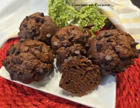 Muffins moelleux tout chocolat