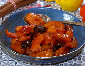 Coings rôtis aux épices, cannelle et badiane