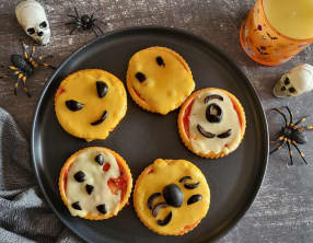 Tartelettes façon pizza halloween