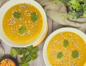 Soupe de carottes et lentilles