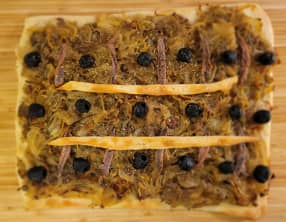 Pissaladière aubergine oignons