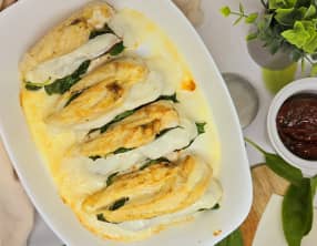 Filets de poulet farcis au chèvre et tomates séchées