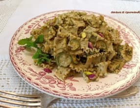 Pâtes courgettes et pesto de pistaches