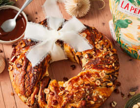 Couronne de Noël choco-noisette