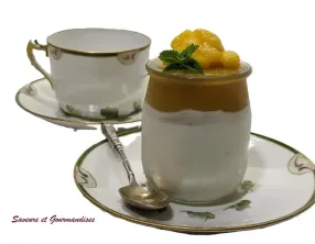 Crème mascarpone et gelée de mangue