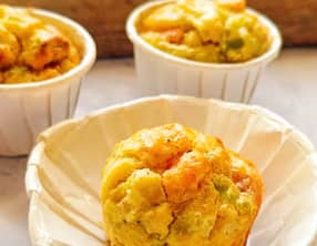 Muffins saumon-poireaux