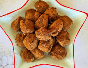 Truffes au chocolat noir