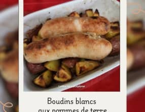 Boudin blanc et pommes de terre rôties aux herbes