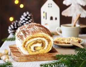 Bûche tiramisu roulée