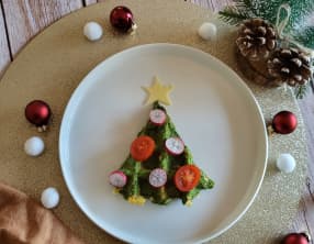 Gaufres épinards en forme de sapin