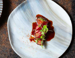 Côte de bœuf maturée, queue de bœuf confite