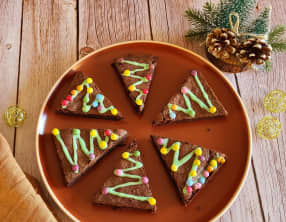 Sapin de noël brownie