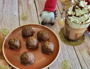 Duo gourmand de café latte chocolat et truffes express