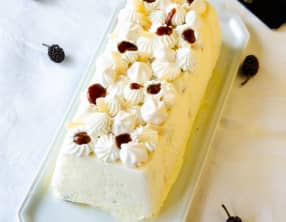 Bûche semifreddo aux poires aux épices, caramel gingembre