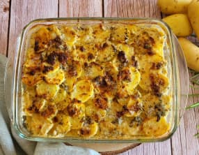 Gratin de pommes de terre au gorgonzola et parmesan