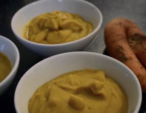 Soupe carottes, haricots blancs et orange