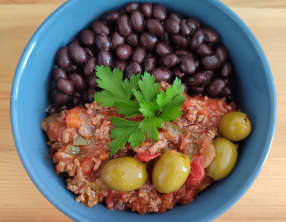 Picadillo de bœuf cubain