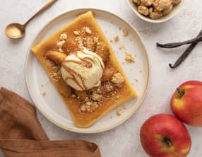 Crêpes façon Tatin au lait entier