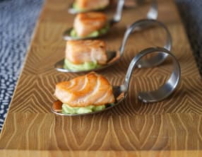 Dés de saumon mi-cuit