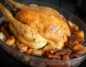 Dinde ou chapon rôti