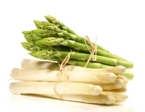 Duo d'asperges vertes et blanches