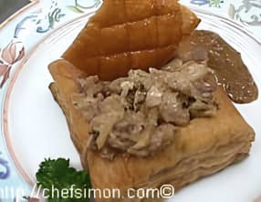 Feuilletés d'andouillettes à la moutarde ancienne