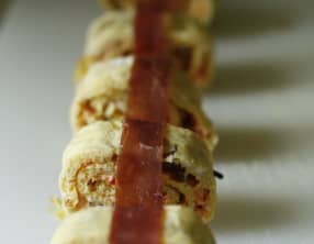 Omelette basque, façon sushis