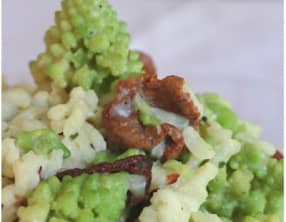Risotto au chou romanesco et aux girolles