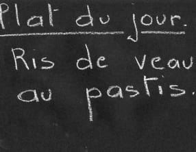 Ris de veau flambé au pastis