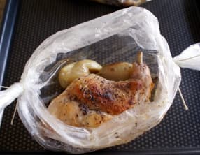 Cuisses de lapin rôties en papillotes