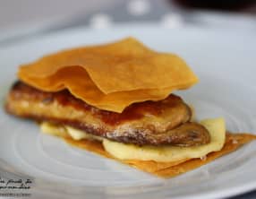 Millefeuille de foie gras aux pommes