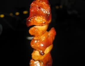 Yakitori de canard laqué