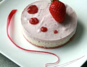 Bavarois Fraises Rhubarbe