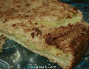 Tarte crumble crémeuse à la Rhubarbe