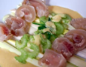 Salade des deux pieds, veau et céleri façon taoiste.