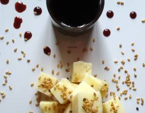 Fromage de brebis etréduction de porto