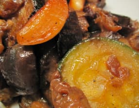 Courgettes et aubergines sautées à l'ail