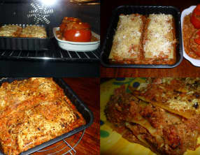 Lasagnes et tomates farcies