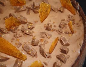 Tarte au caramel et praliné