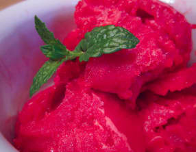 Sorbet aux framboises