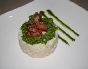 Risotto au pesto de roquette