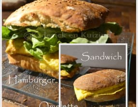 Hamburger ou Sandwich à l’omelette