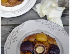 Tartelettes façon sablé aux prunes et pommes
