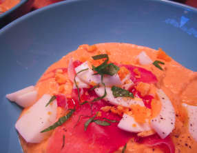 Salmorejo-soupe de tomates andalouse