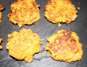Galettes de quinoa, carottes et amandes