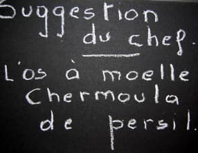 Os à moelle et chermoula de persil