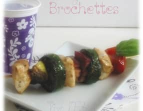 Brochettes de Poulet aux Légumes