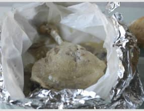 Cuisse de canard confite en papillote