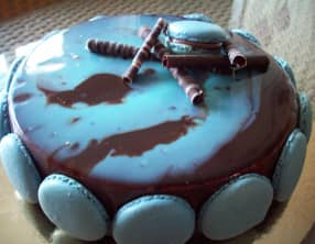 Entremet chocolat blanc et caramel