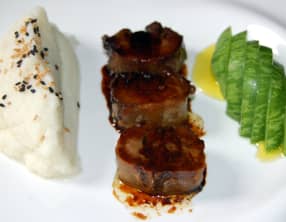 Langues de porc sauce teriyaki